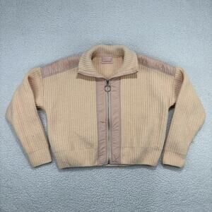 Urban Outfitters Womens Chenille Jacket Sz S Fleece Cozy Full Zip Cropped